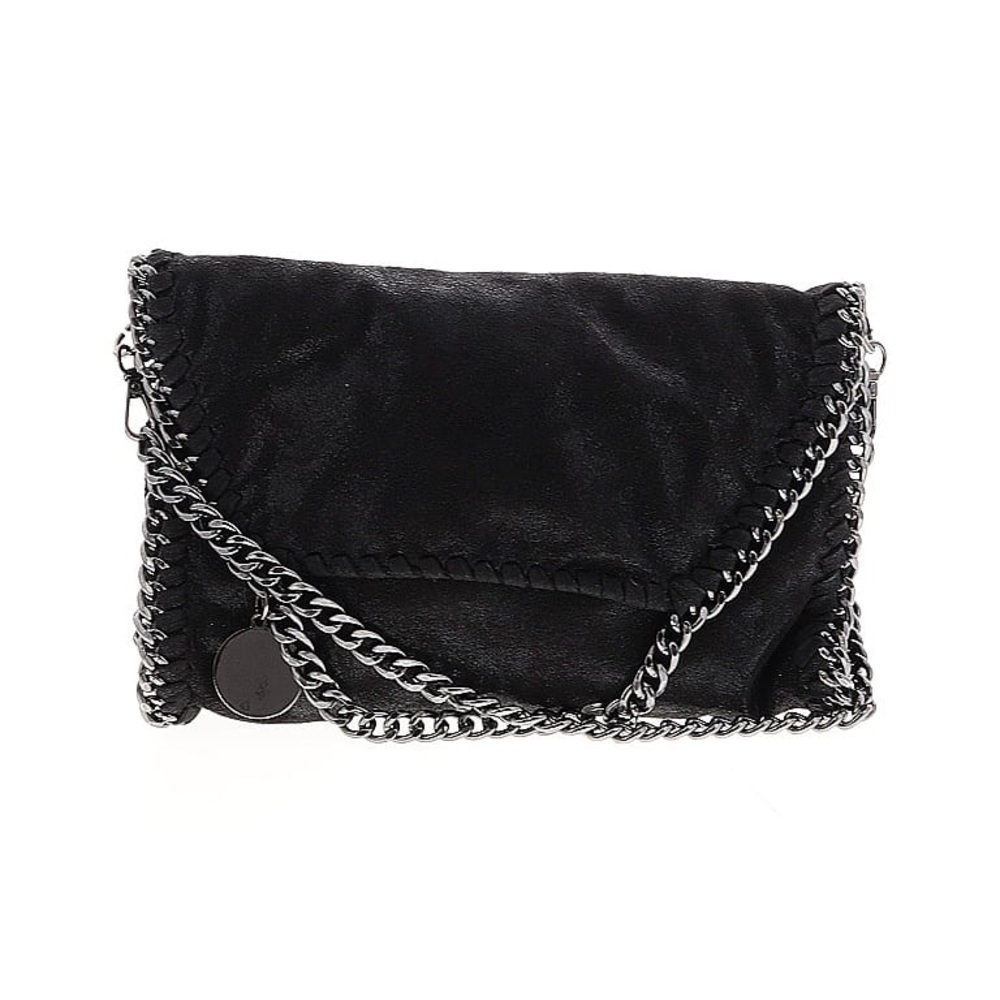 Black Chain-Embellished Women's Bag